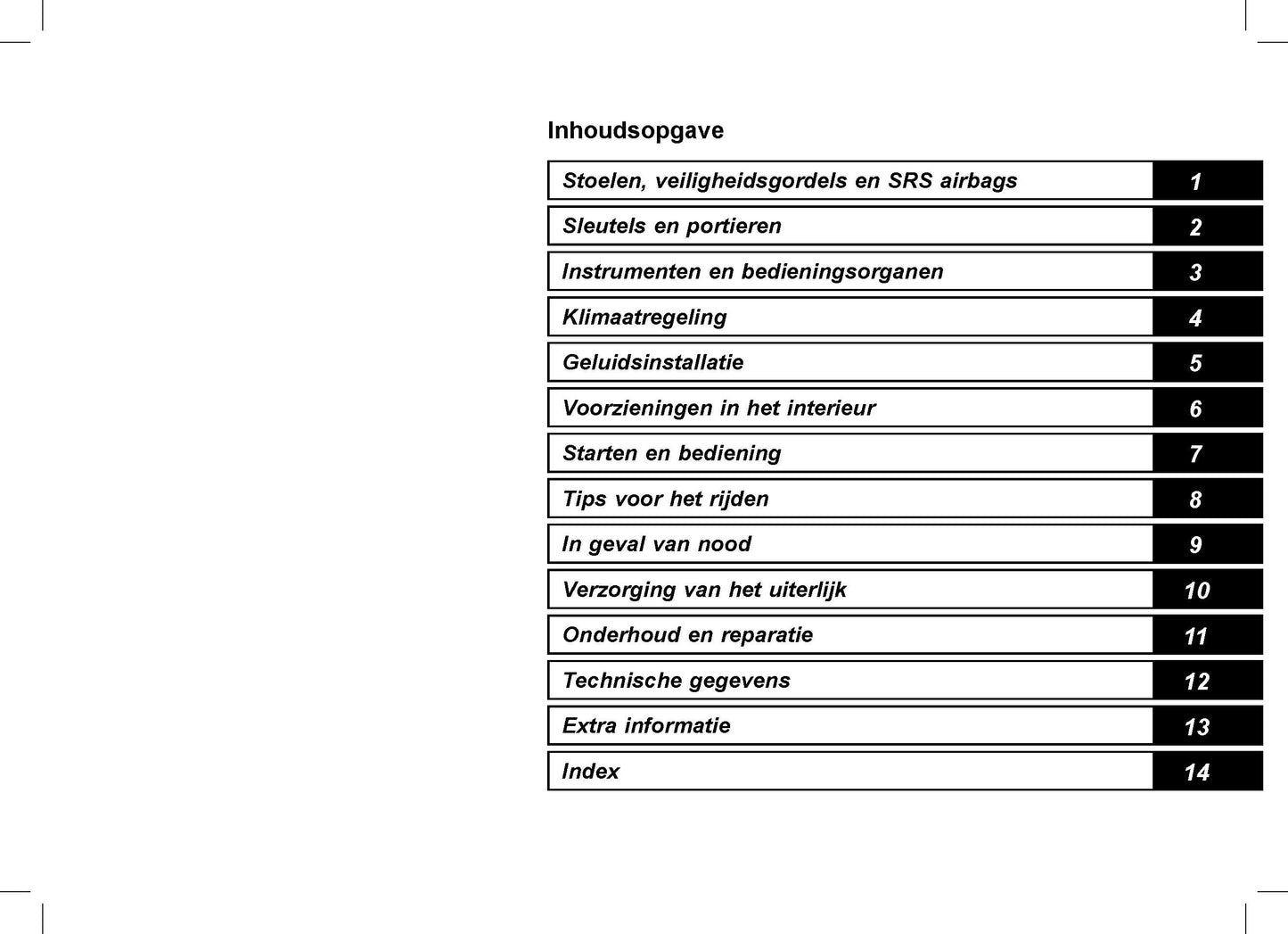 2019 Subaru Outback/Legacy Owner's Manual | Dutch