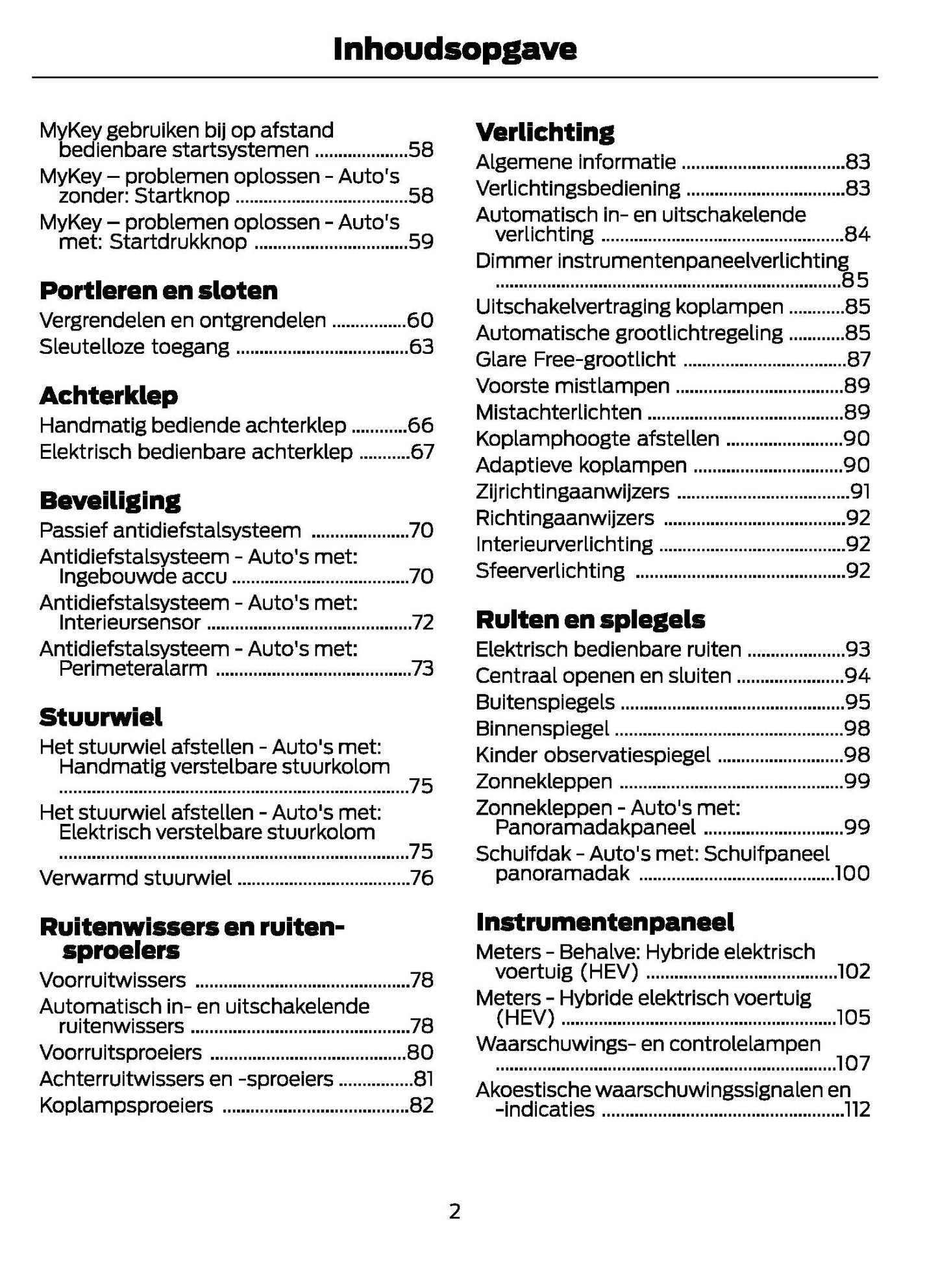 2021-2024 Ford Galaxy/S-Max Bedienungsanleitung | Niederländisch