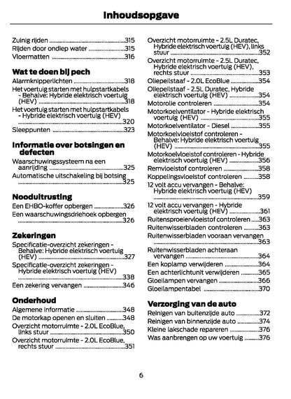 2021-2024 Ford Galaxy/S-Max Bedienungsanleitung | Niederländisch