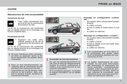 2011-2013 Peugeot 308 cc Bedienungsanleitung | Französisch