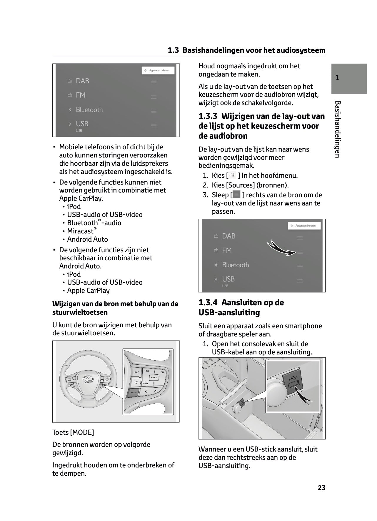 2022-2023 Lexus UX 250h Infotainment Manual | Dutch