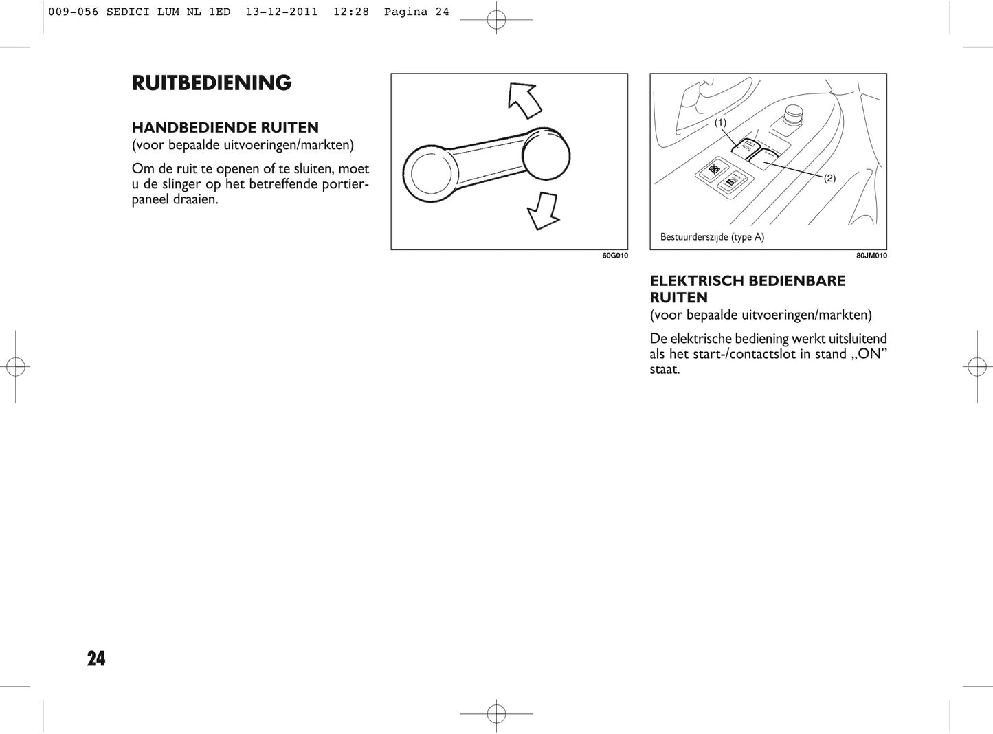 2013 Fiat Sedici Owner's Manual | Dutch