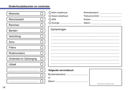 Onderhoudsboekje voor Renault