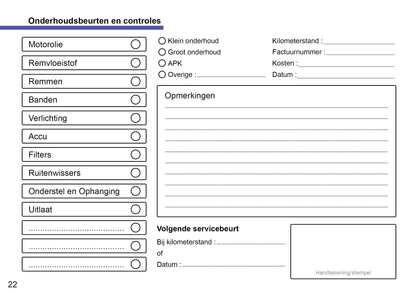 Opel Maintenance Book | Dutch