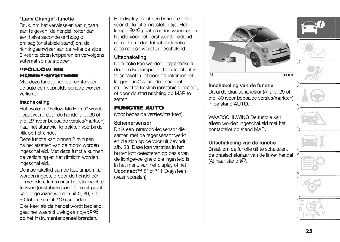 2022-2023 Fiat 500/500 Hybrid Owner's Manual | Dutch