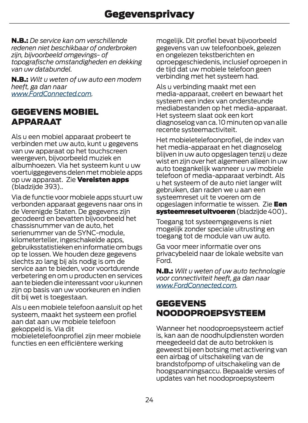 2024 Ford Puma Bedienungsanleitung | Niederländisch