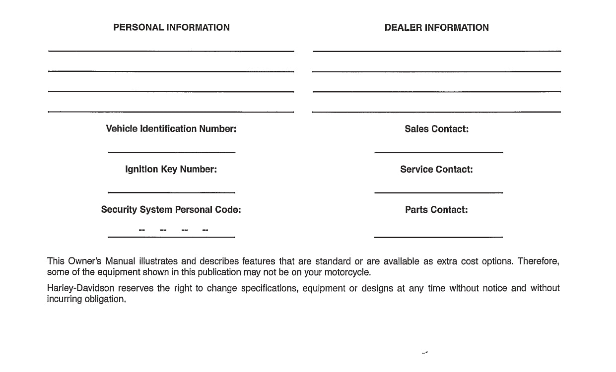 2010 Harley Davidson Dyna Owner's Manual | English