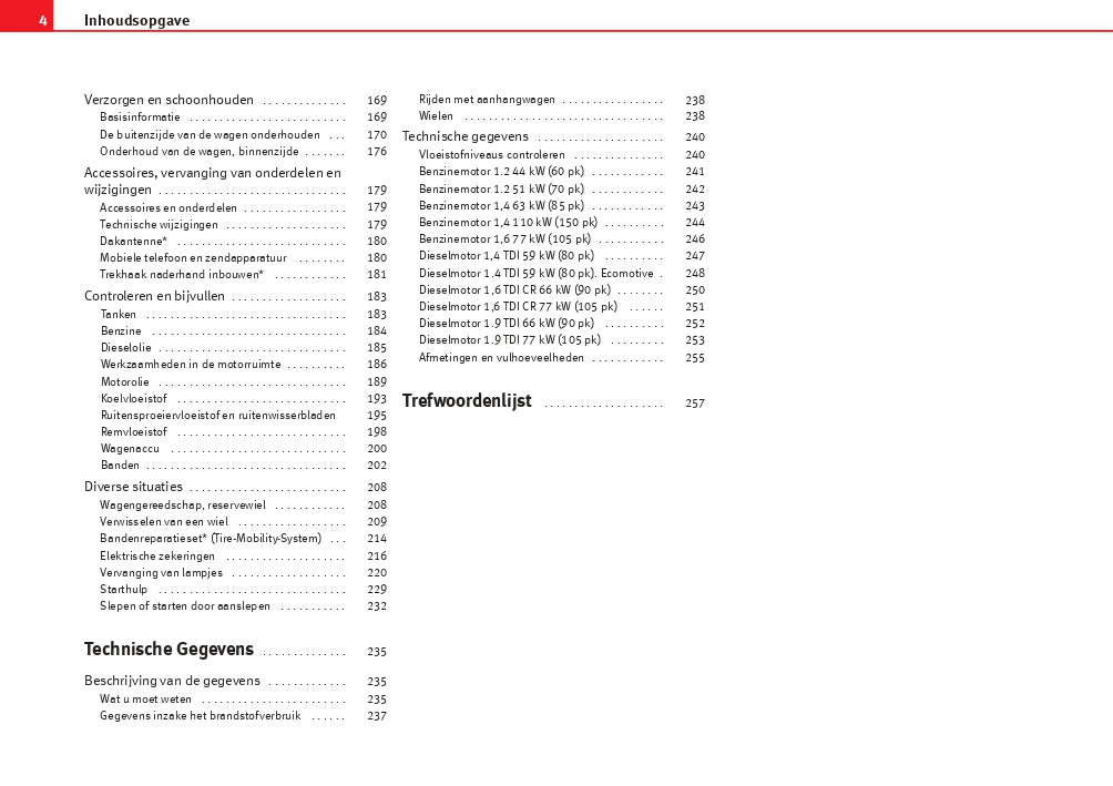 2009-2010 Seat Ibiza Owner's Manual | Dutch