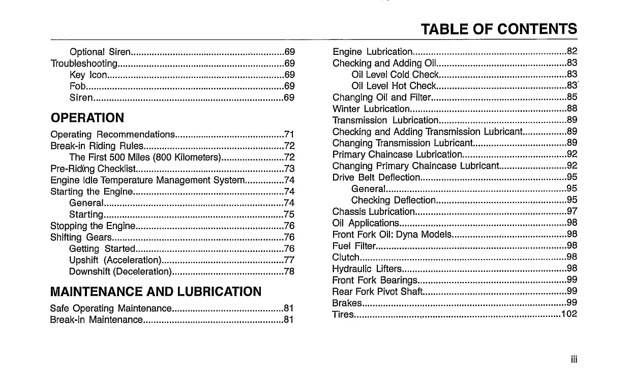 2010 Harley Davidson Dyna Owner's Manual | English