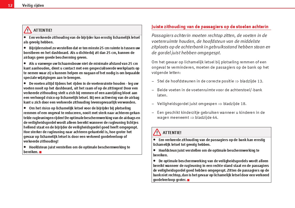 2009-2010 Seat Ibiza Owner's Manual | Dutch