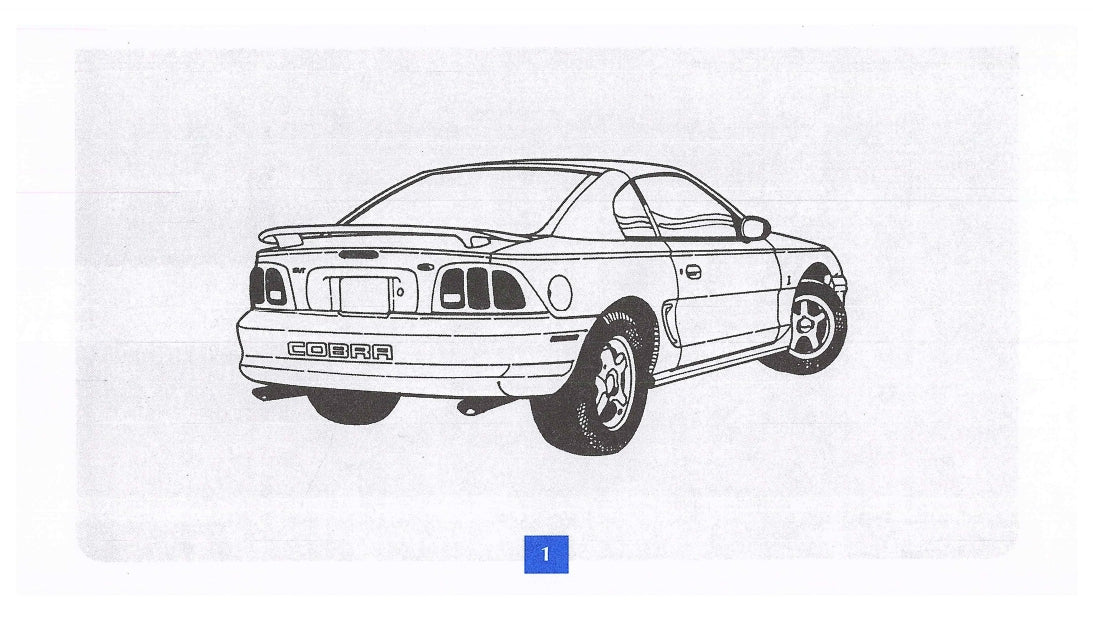 1998 Ford Mustang SVT Cobra Supplement Owner's Manual | English