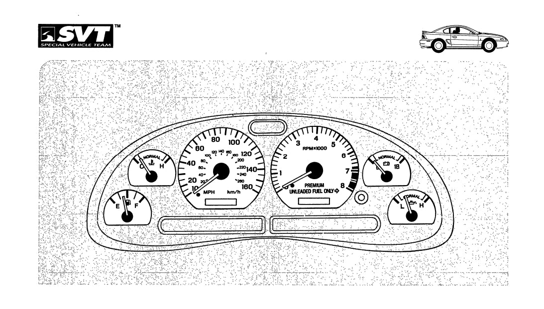 1998 Ford Mustang SVT Cobra Supplement Owner's Manual | English