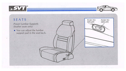 1998 Ford Mustang SVT Cobra Supplement Owner's Manual | English