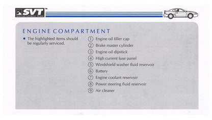 1998 Ford Mustang SVT Cobra Supplement Owner's Manual | English