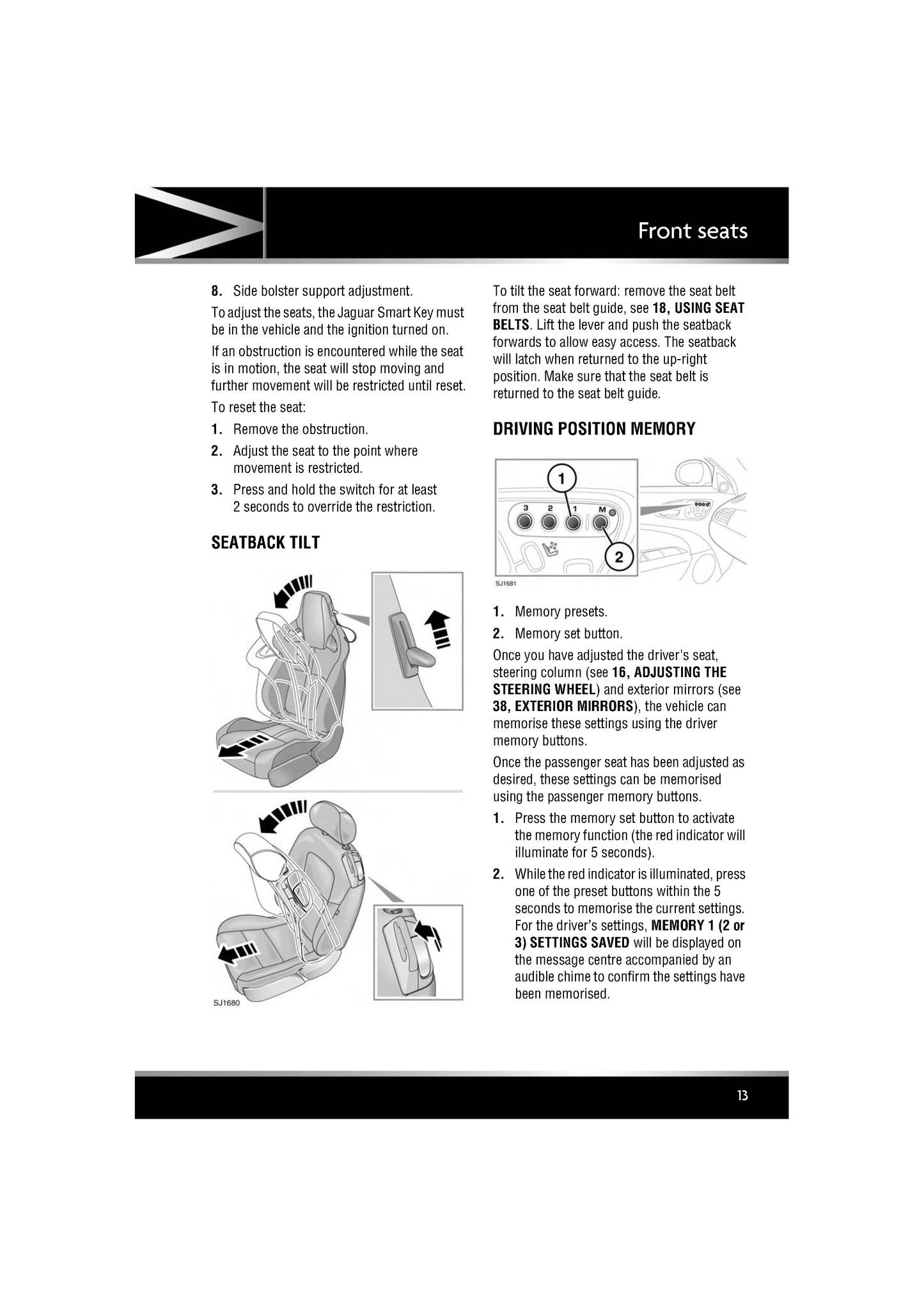 2013 Jaguar XK Owner's Manual | English