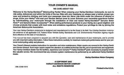 2003 Harley-Davidson FLHRSEI2 Owner's Manual | English