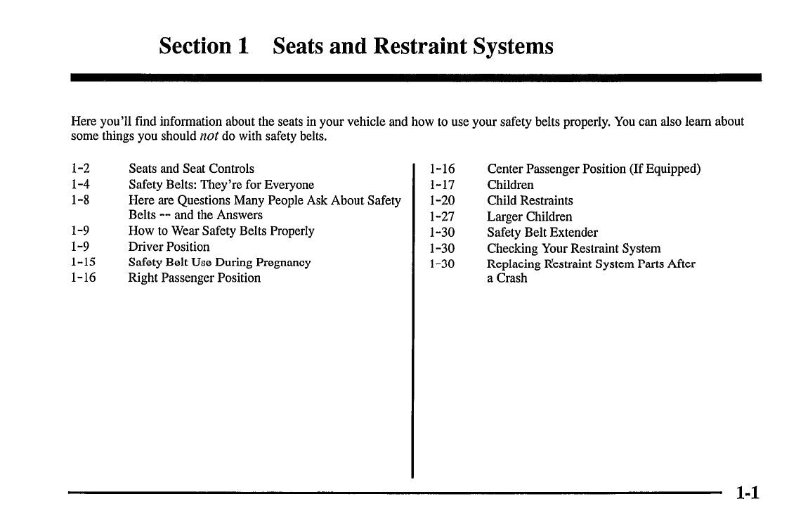 1998 GMC T-Series Owner's Manual | English