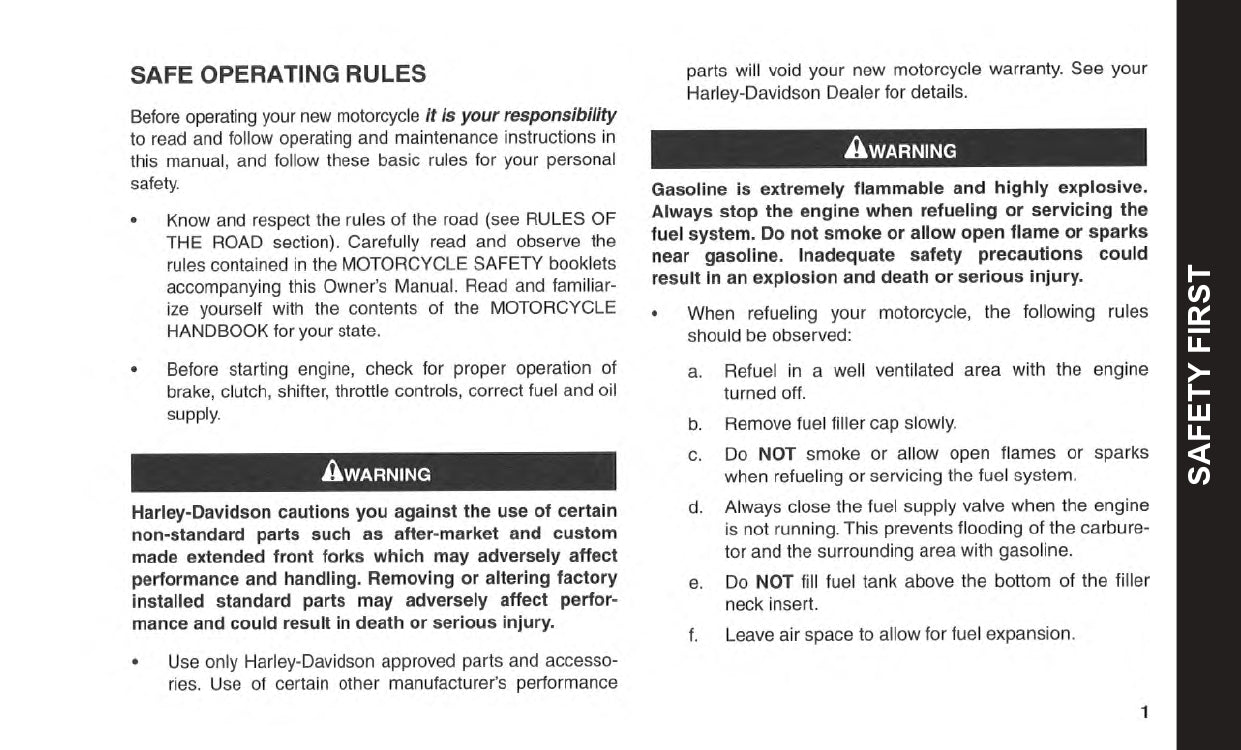 2001 Harley-Davidson FXDWG2 Owner's Manual | English