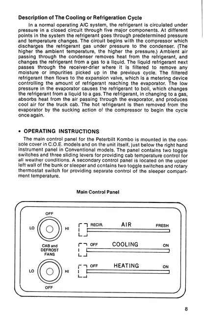 1981 - 1986 Peterbilt 359 Owner's Manual | English