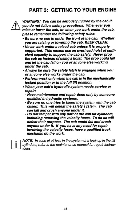 1990-1999 Peterbilt Owner's Manual | English