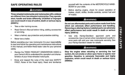 2010 Harley-Davidson Trike Owner's Manual | English