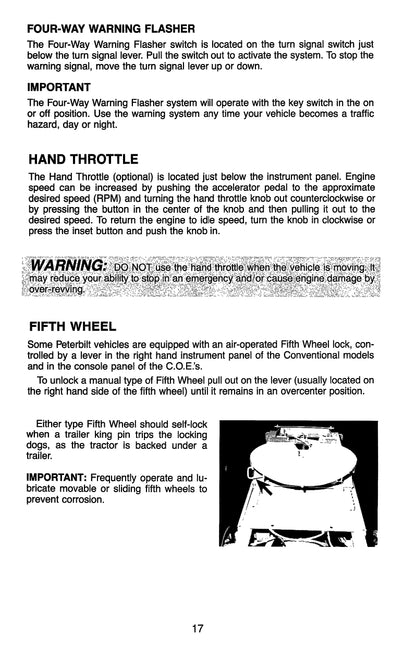 1981 - 1990 Peterbilt 379 Owner's Manual | English