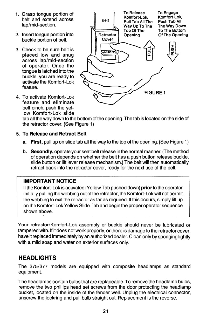 1981 - 1990 Peterbilt 379 Owner's Manual | English