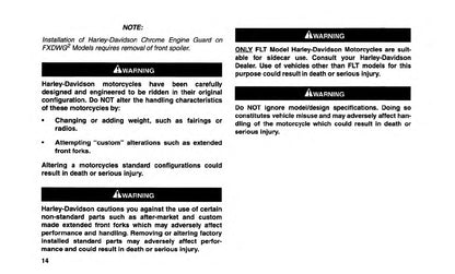 2001 Harley-Davidson FXDWG2 Owner's Manual | English