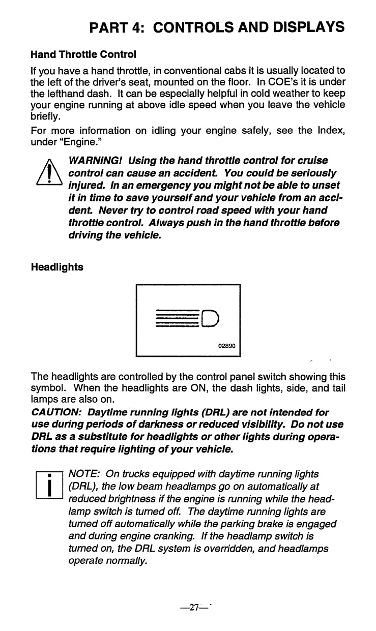 1990-1999 Peterbilt Owner's Manual | English