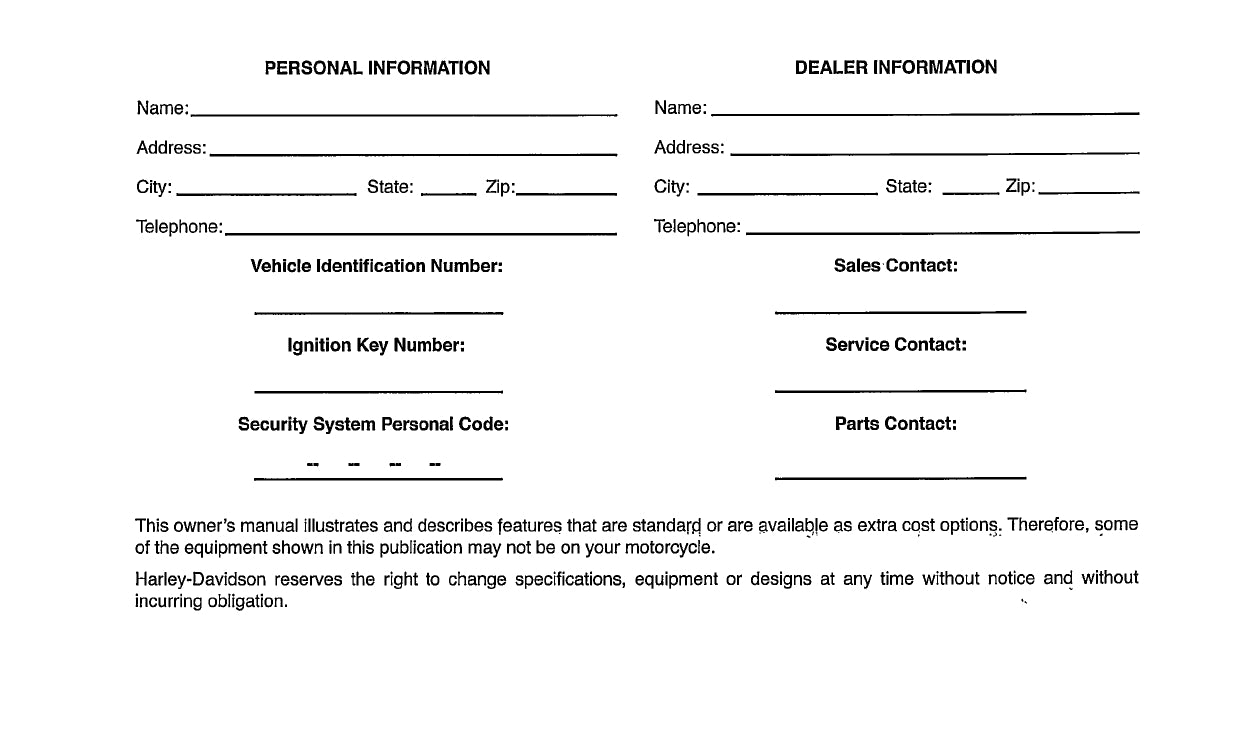 2007 Harley Davidson Softail Owner's Manual | English