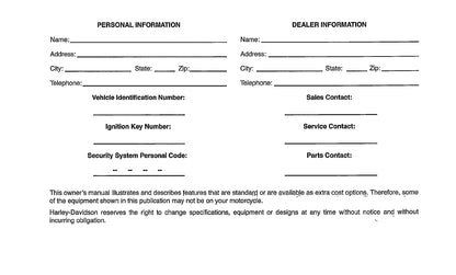 2007 Harley Davidson Softail Owner's Manual | English