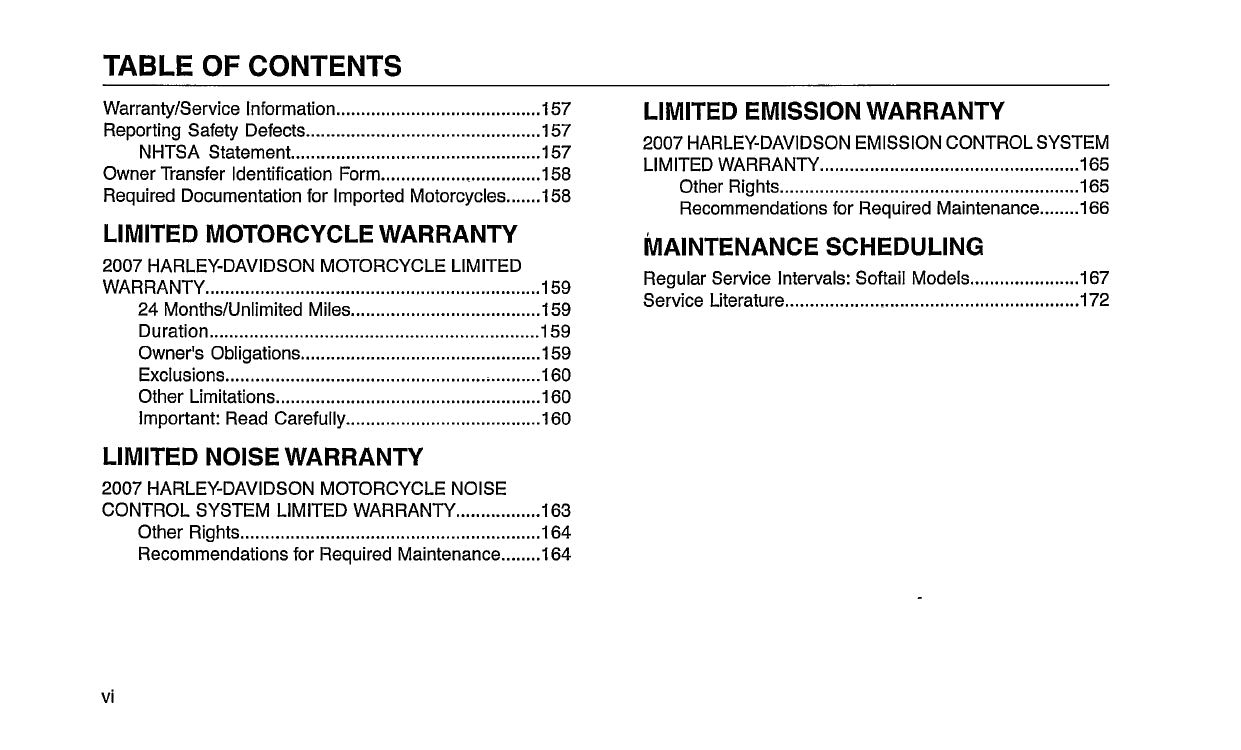 2007 Harley Davidson Softail Owner's Manual | English