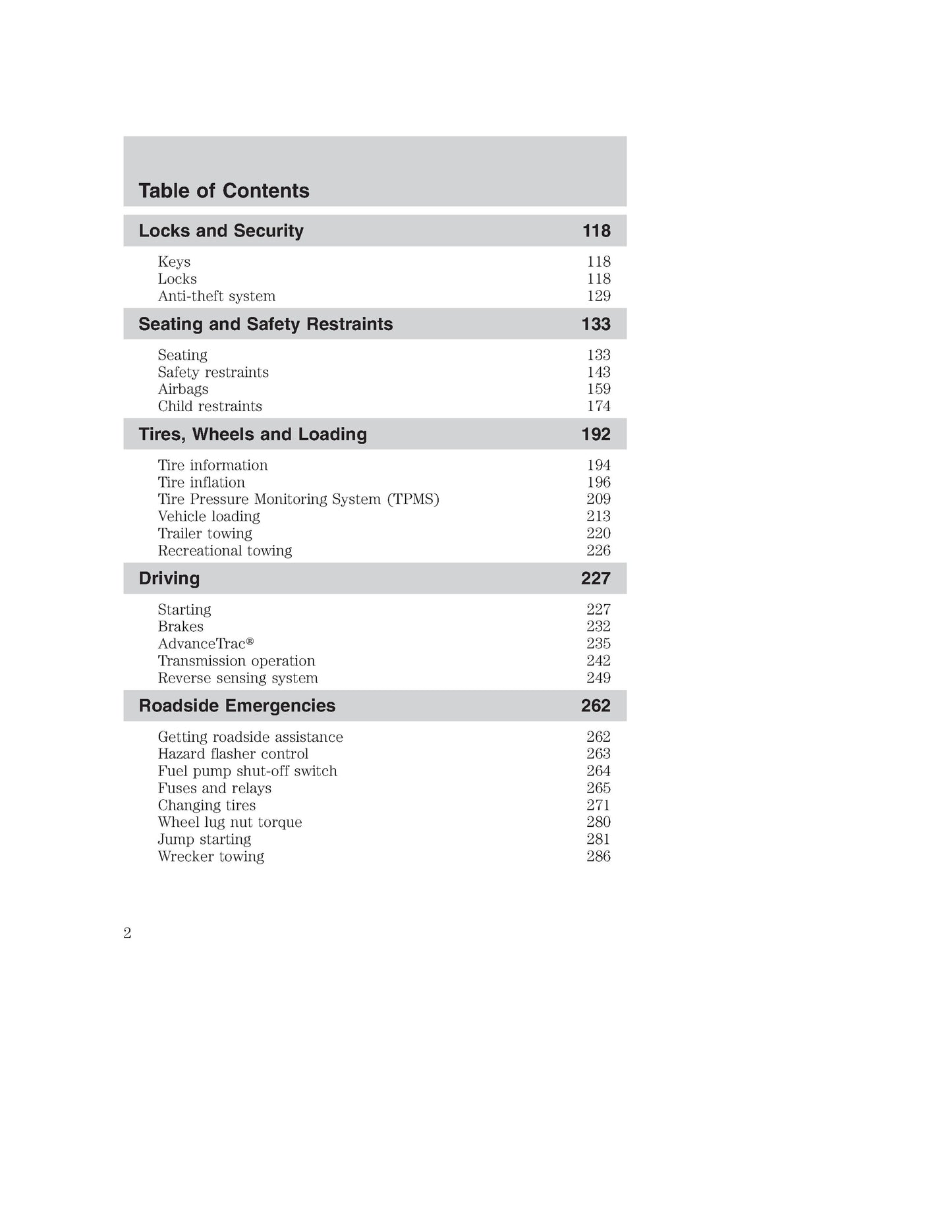 2009 Ford Explorer Sport Trac Owner's Manual | English