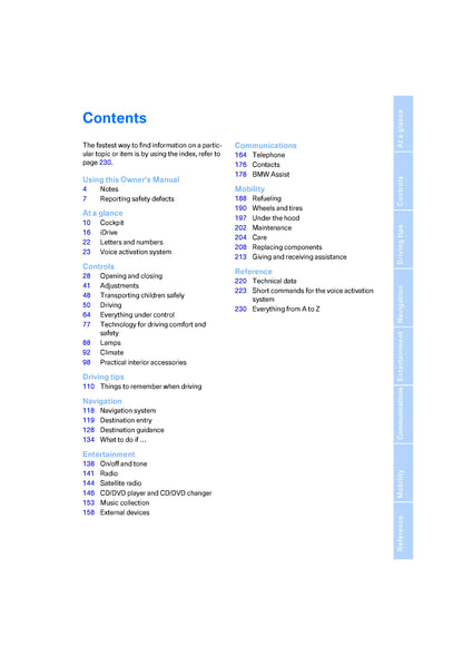 2009 BMW Z4 Owner's Manual | English