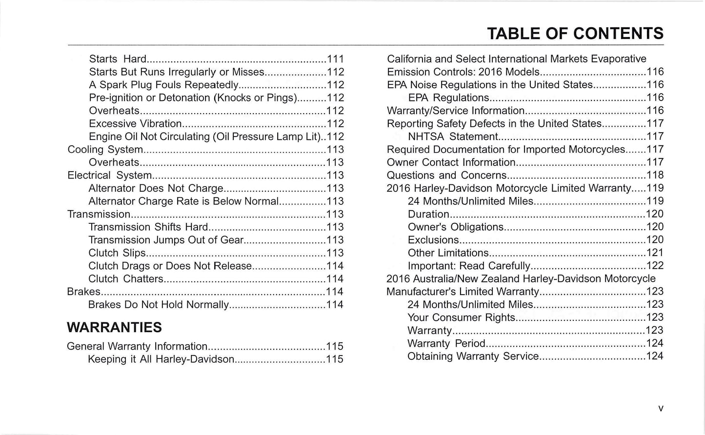 2016 Harley-Davidson Street Owner's Manual | English