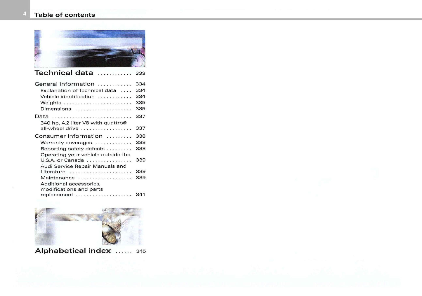 2006 Audi S4/S4 Limousine Owner's Manual | English