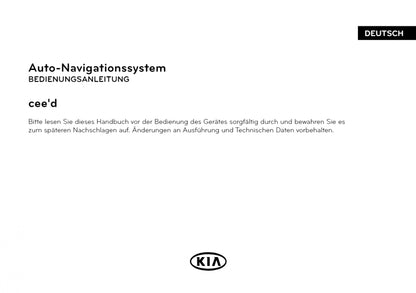 2021-2023 Kia Ceed Infotainment Manual | German