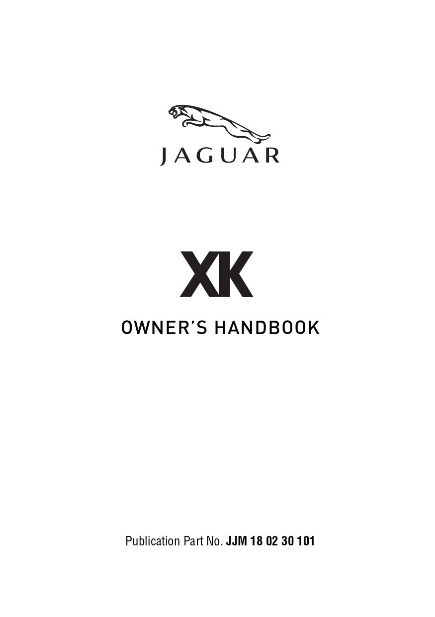 2010 Jaguar XK Owner's Manual | English