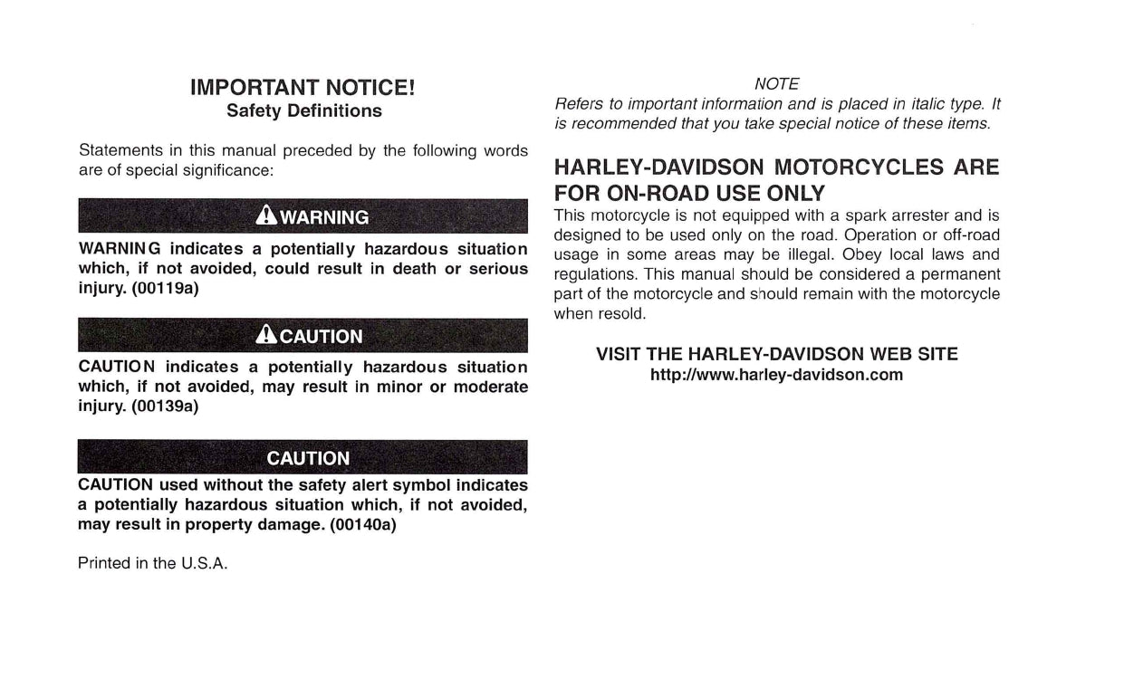 2008 Harley-Davidson FXDSE2 Owner's Manual | English