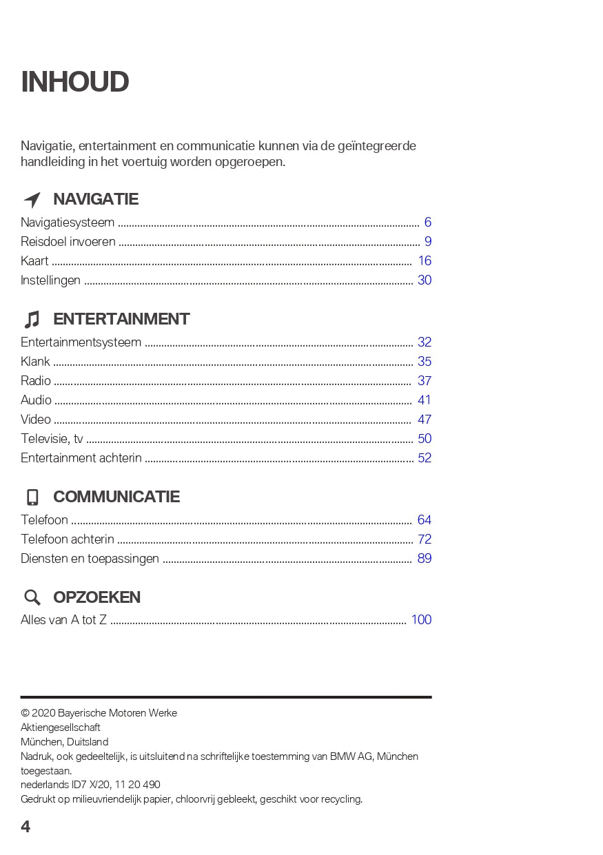 2021-2023 BMW iX3 Infotainment Manual | Dutch