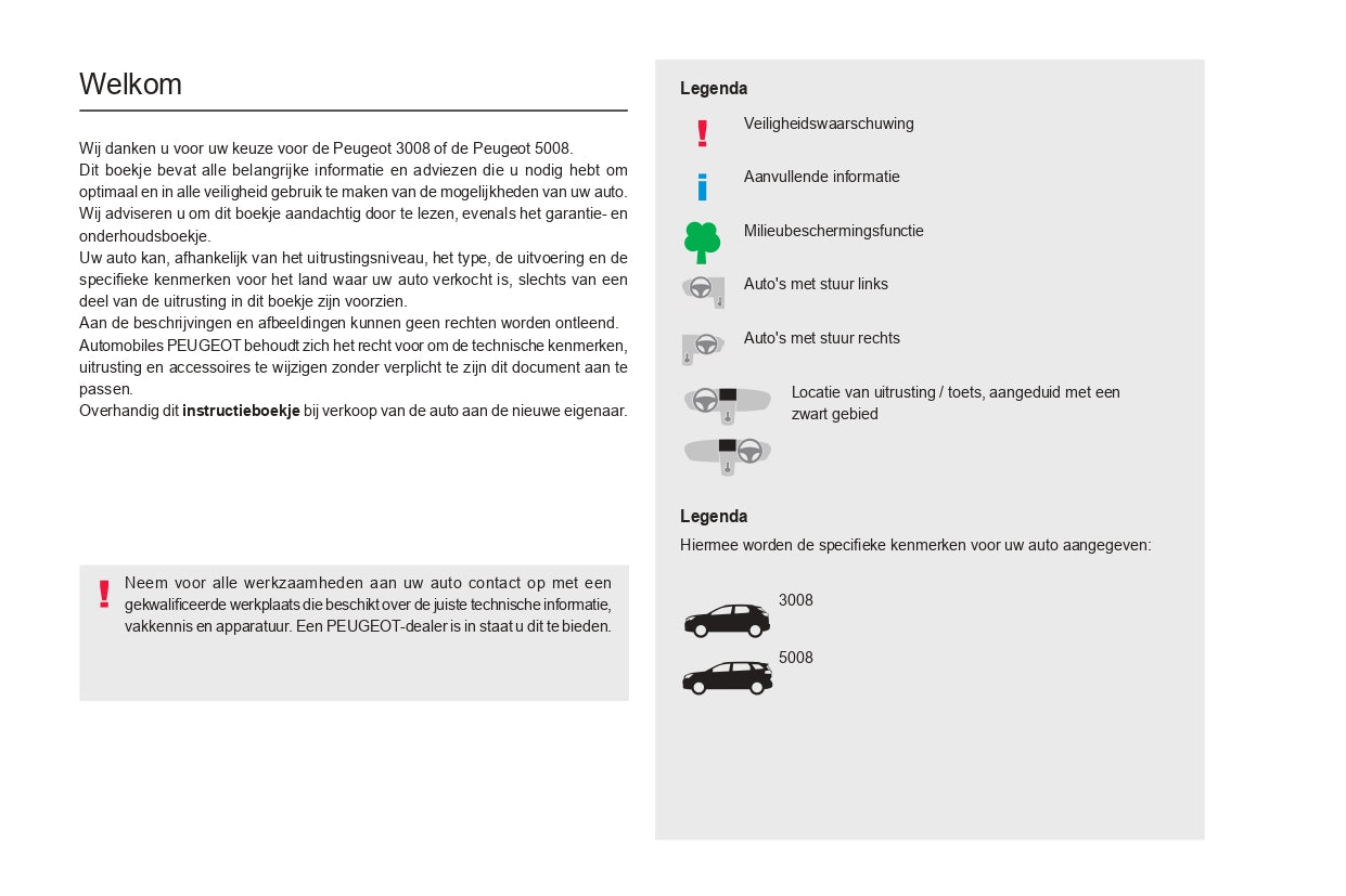 2022-2023 Peugeot 3008/5008/3008 Hybrid/3008 HYbrid4 Owner's Manual | Dutch