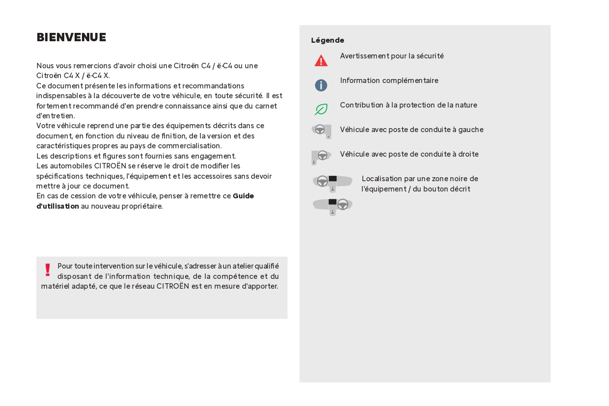 2024 Citroën C4/C4 X/ë-C4/ë-C4 X Owner's Manual | French