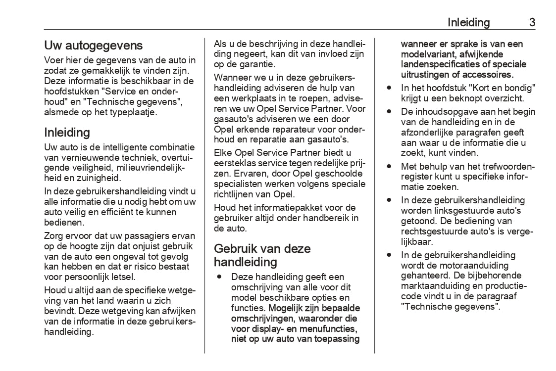 2019 Opel Crossland X Owner's Manual | Dutch