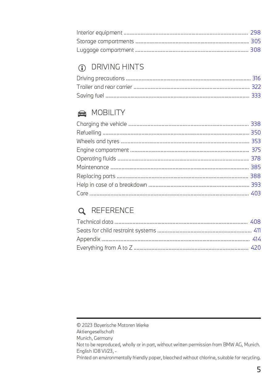 2023 BMW X1 PHEV Owner's Manual | English