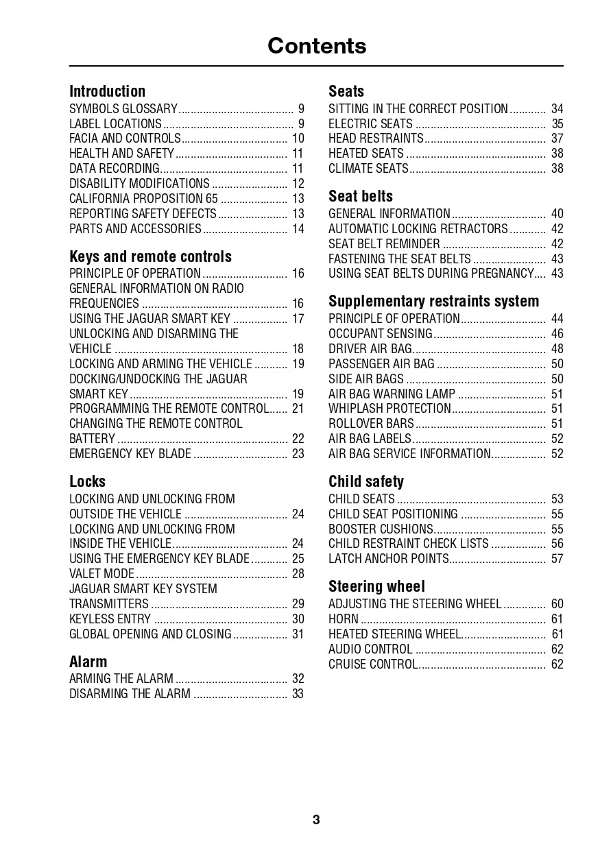 2010 Jaguar XK Owner's Manual | English