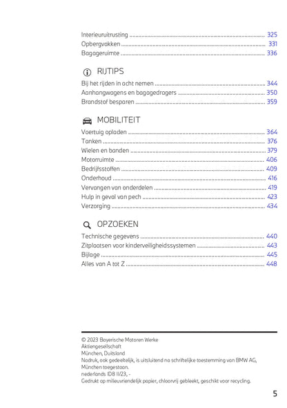 2023 BMW X5 PHEV Owner's Manual | Dutch