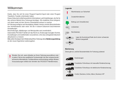 2022-2024 Peugeot Expert/e-Expert/Traveller/e-Traveller Bedienungsanleitung | Deutsch