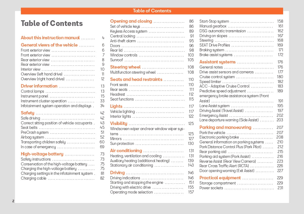 2024 Seat Leon Owner's Manual | English