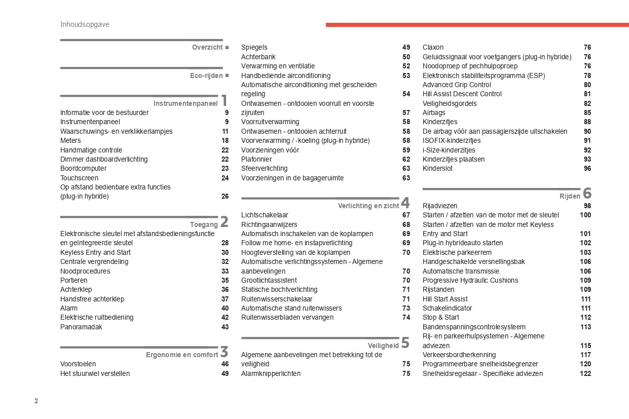 2022-2024 Citroën C5 Aircross Owner's Manual | Dutch