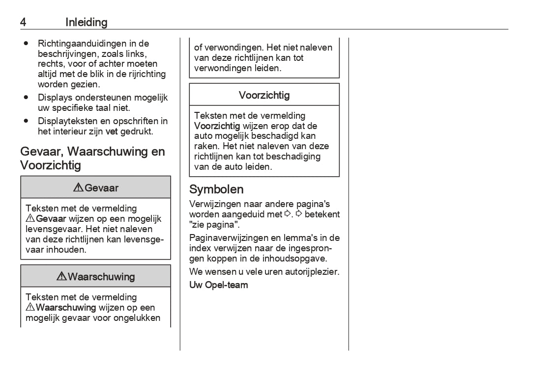 2022 Opel Vivaro Owner's Manual | Dutch